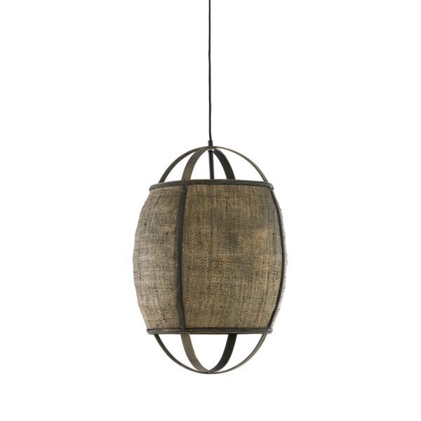 Light & Living Hanglamp Ø38,5x55 cm BOZONA rotan bruin-grijs