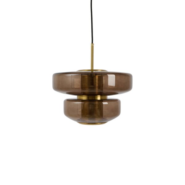 Light & Living Hanglamp Ø35x20 cm MEYARA glas bruin+goud