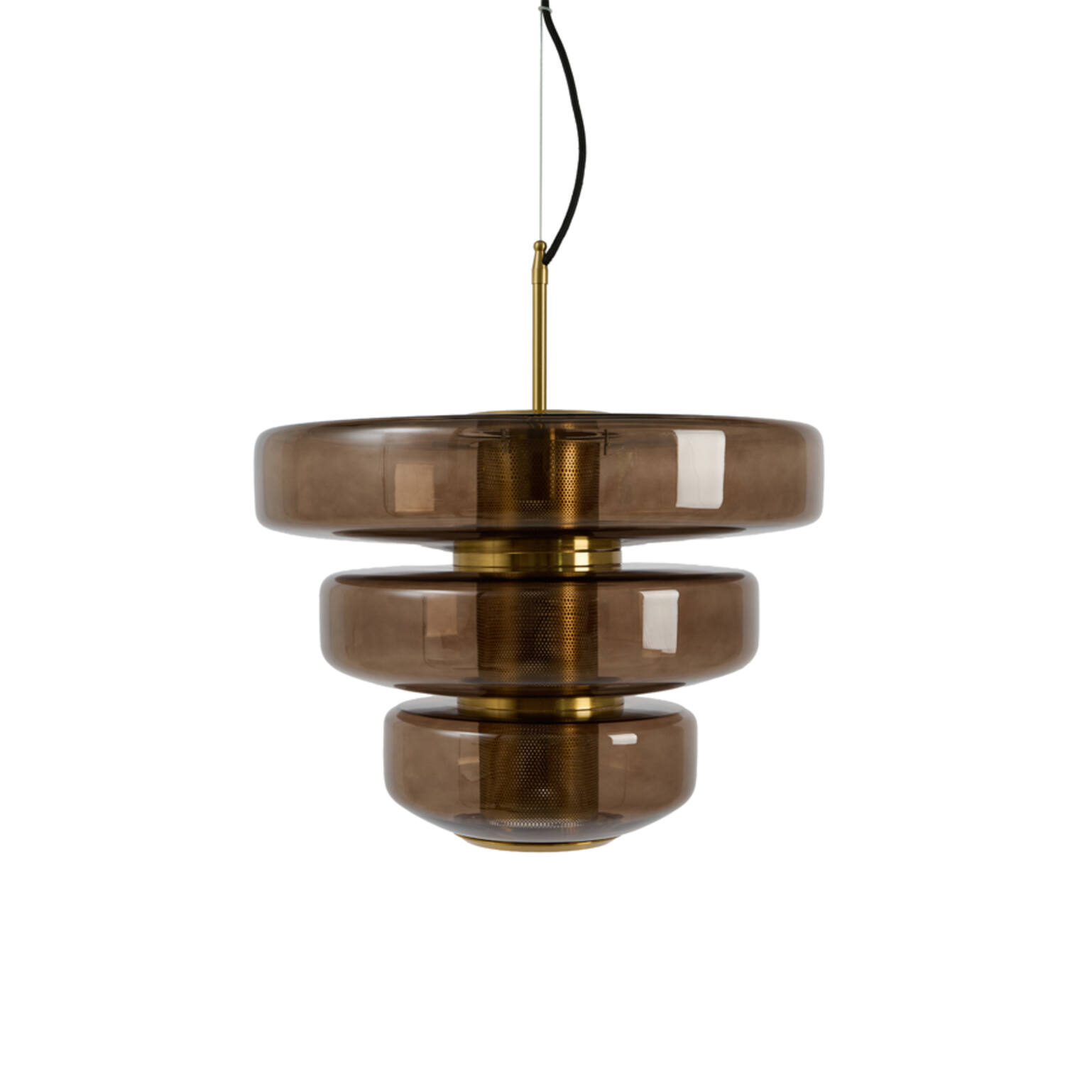 Light & Living Hanglamp Ø40x30 cm MEYARA glas bruin+goud