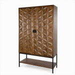 Nijwie MySons Trinity 2-deurs kast met onderplank, Mango Brown Walnut - Mix & Match Collection