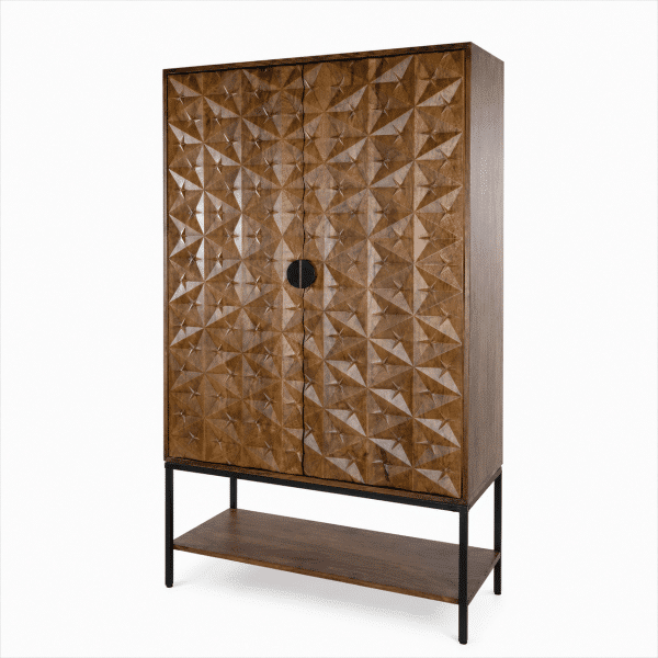 Nijwie MySons Trinity 2-deurs kast met onderplank, Mango Brown Walnut - Mix & Match Collection