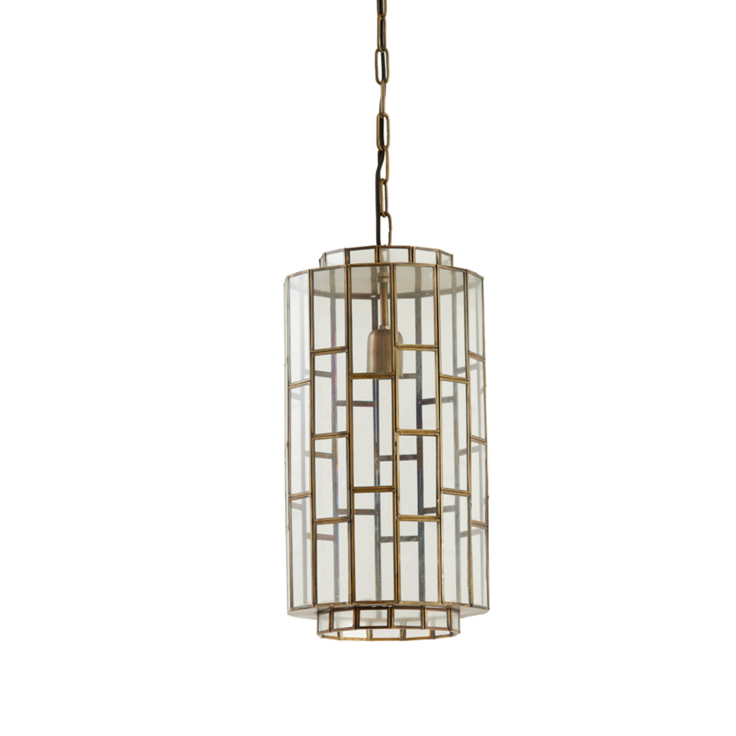 Light & Living Hanglamp Ø24x45 cm SØSTRENE antiek brons+glas