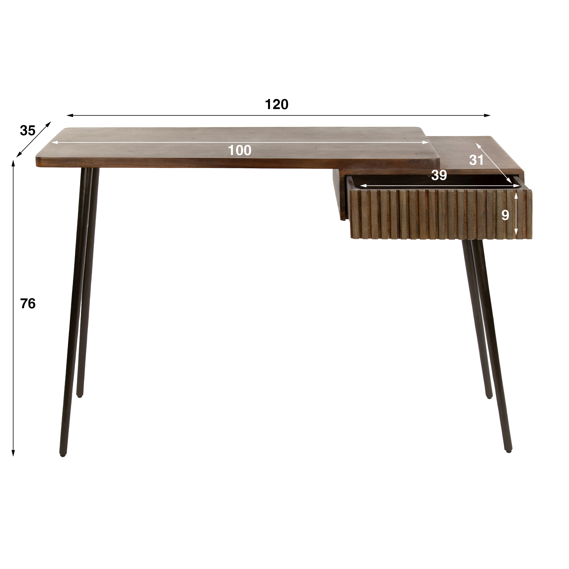 Zijlstra Hal-/kaptafel Carve 1L