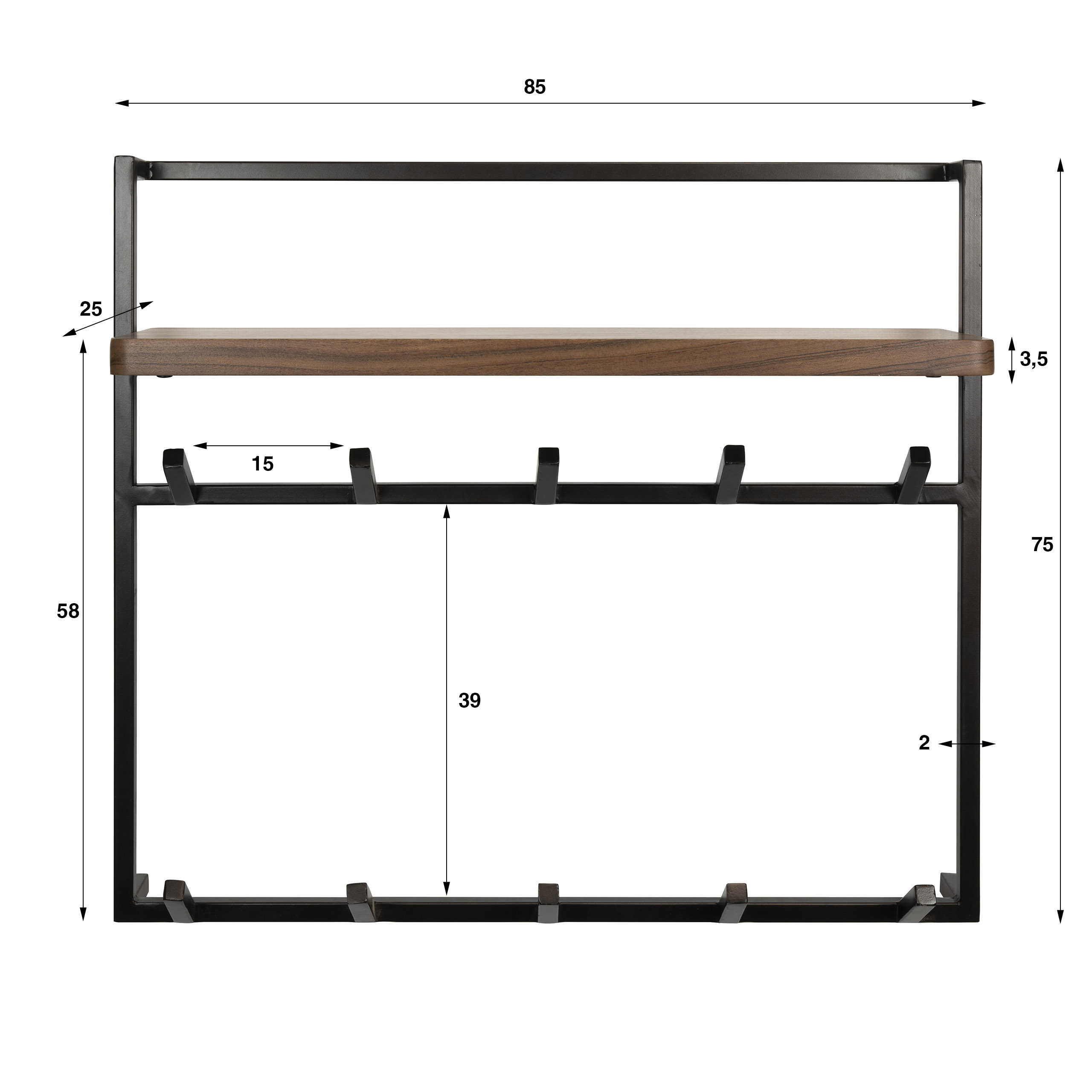 Zijlstra Kapstok Air Pure hoog 2x5H