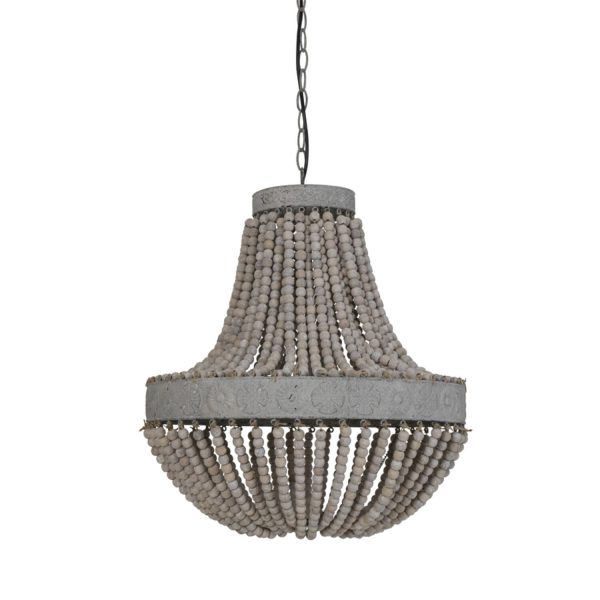 Light & Living Hanglamp kralen Ø51x63 cm LUNA oud wit