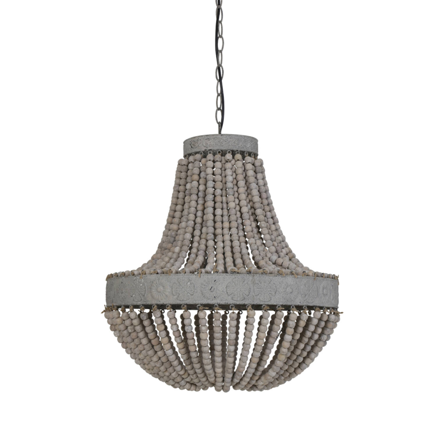 Light & Living Hanglamp kralen Ø51x63 cm LUNA oud wit