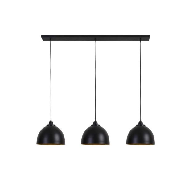 Light & Living Hanglamp 3L 135x30x26 cm KYLIE mat zwart-goud