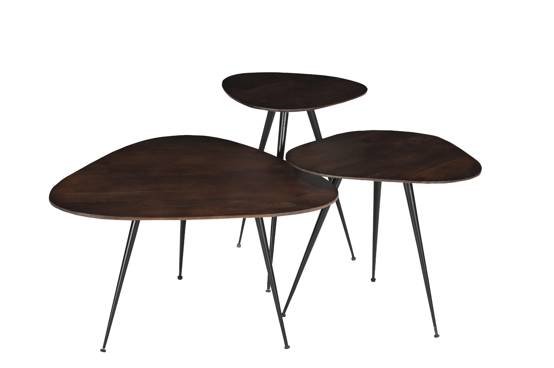 Livingfurn Brix Loua Brown set of 3