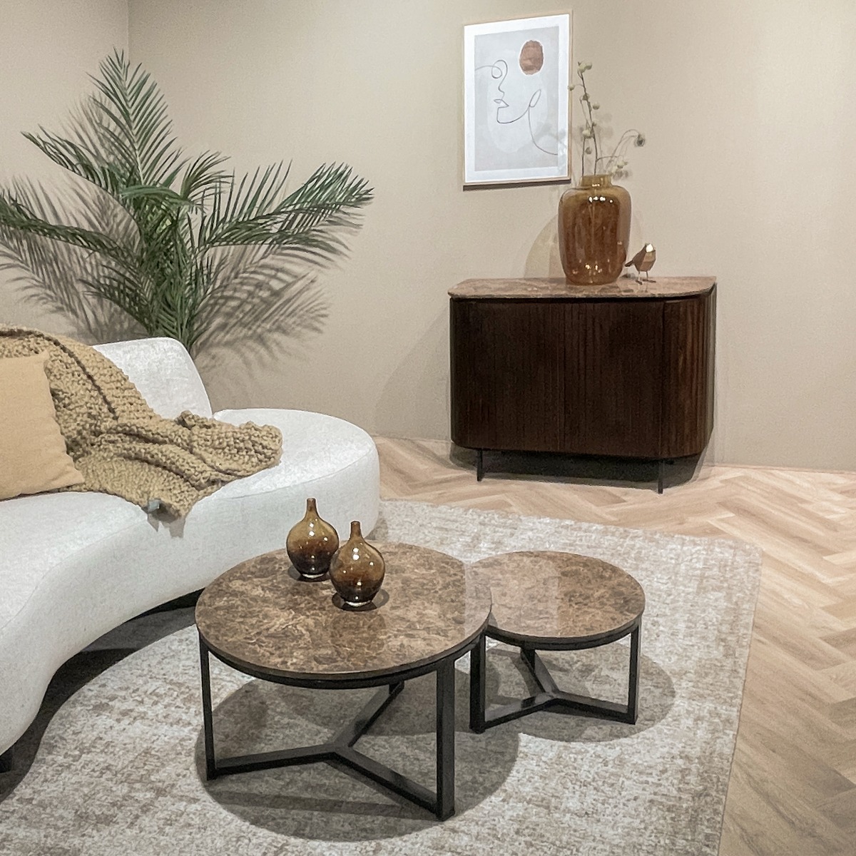 Livingfurn Brix Nora Emperador 115cm