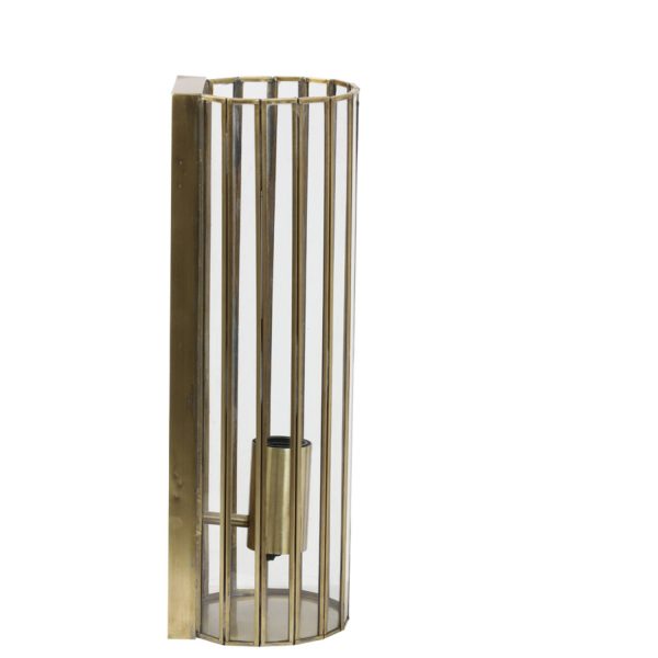 Light & Living Wandlamp 13x13x41 cm STRØBY antiek brons+glas