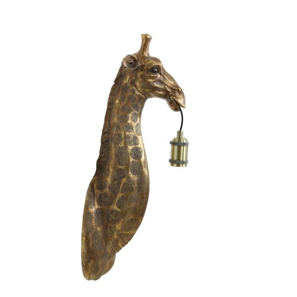 Light & Living Wandlamp 20,5x19x61 cm GIRAFFE antiek brons