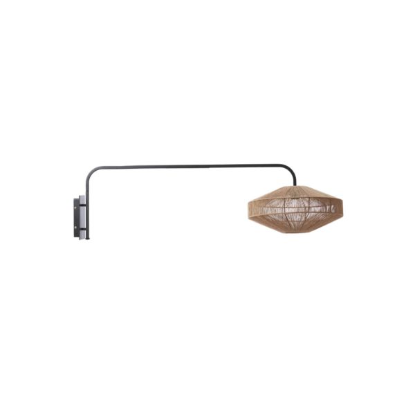 Light & Living Wandlamp Ø43x115 cm LYRA naturel+mat zwart
