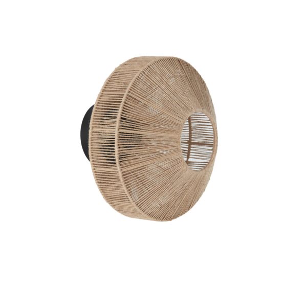 Light & Living Wandlamp Ø31x31 cm LYRA naturel+mat zwart