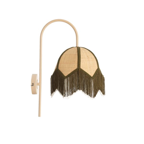 Light & Living Wandlamp 33x25x47 cm SULINA raffia naturel+groen