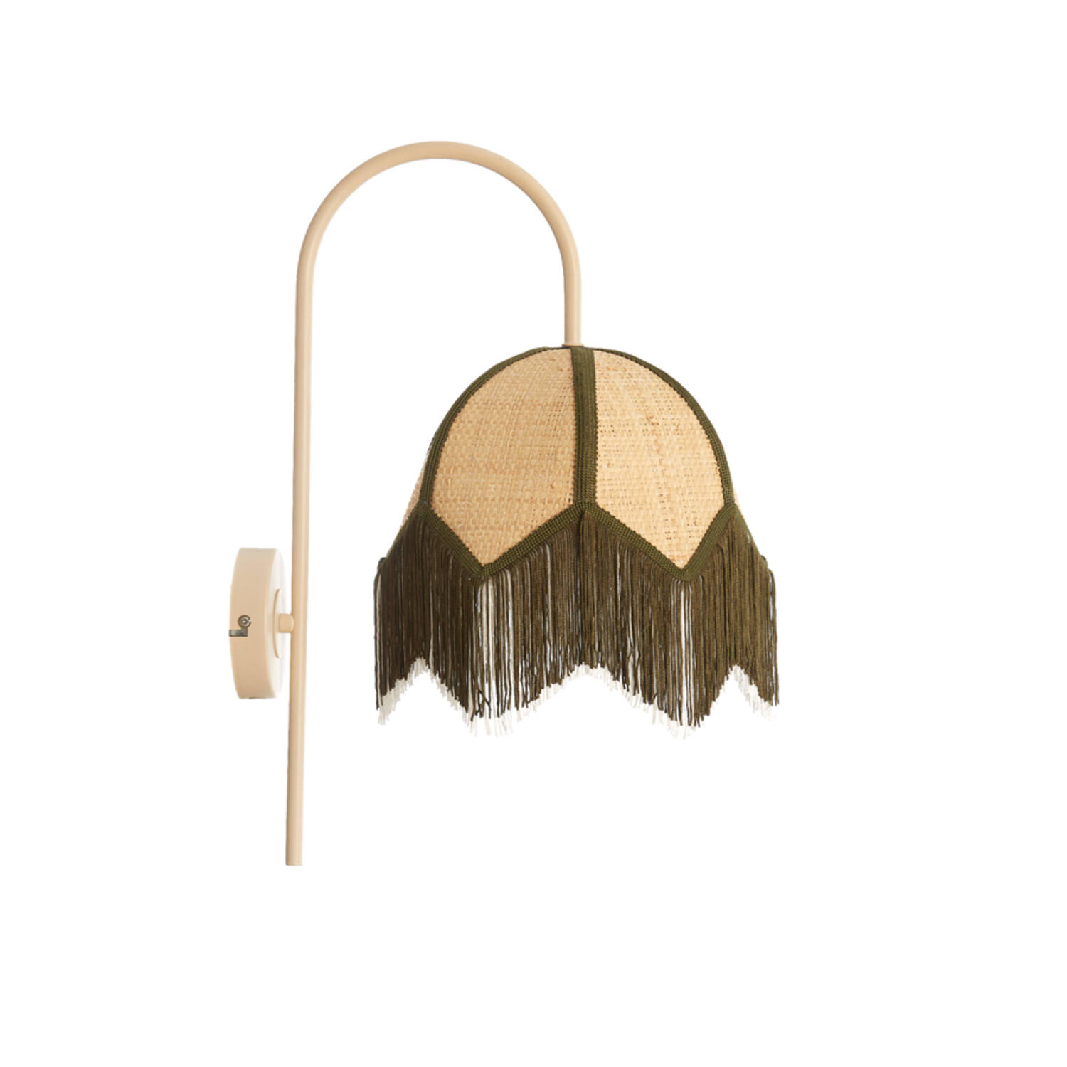 Light & Living Wandlamp 33x25x47 cm SULINA raffia naturel+groen