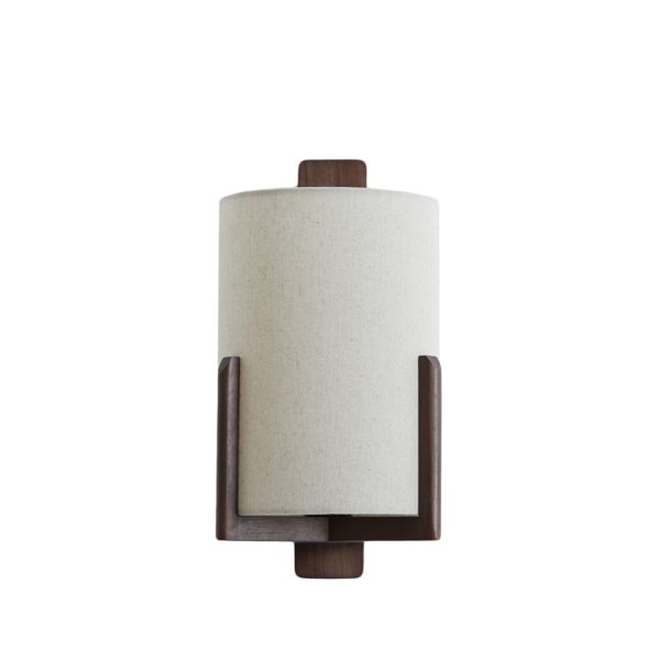Light & Living Wandlamp 22x18x36 cm LITTO donker bruin+linnen naturel