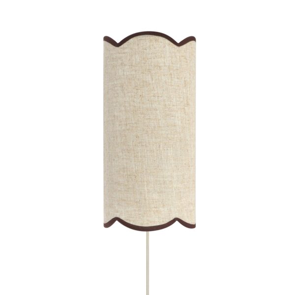 Light & Living Wandlamp E14 15x10x30,5 cm VYANA linnen naturel+donker bruin