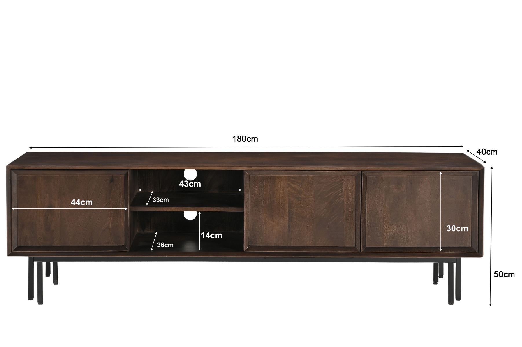 Livingfurn Ravenstein Brown 180cm