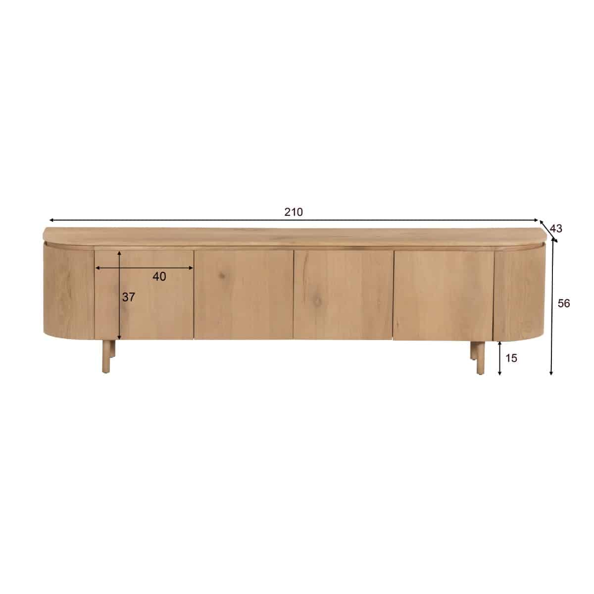 Livingfurn tv meubel Tobago 210cm