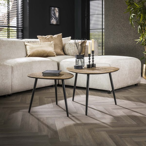 Zijlstra Salontafel Metallic driehoekig set/2