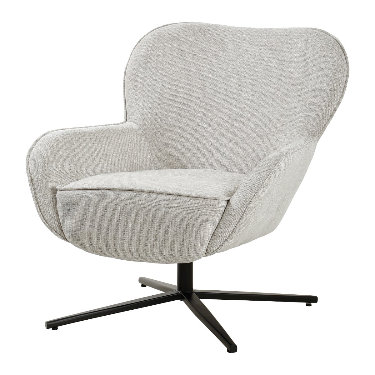 Livingfurn fauteuil Sven draaibaar met arm Toffee