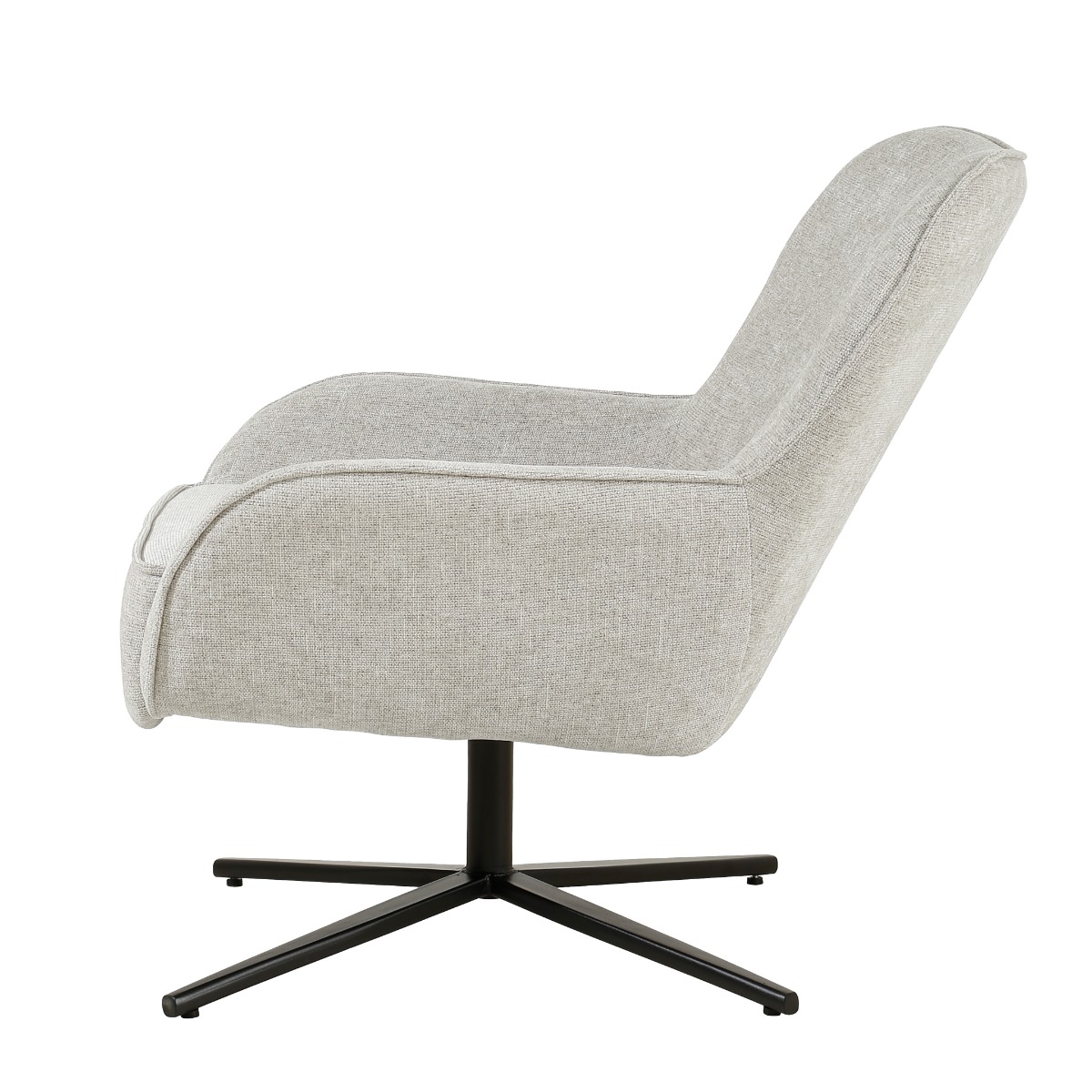 Livingfurn fauteuil Sven draaibaar met arm Toffee