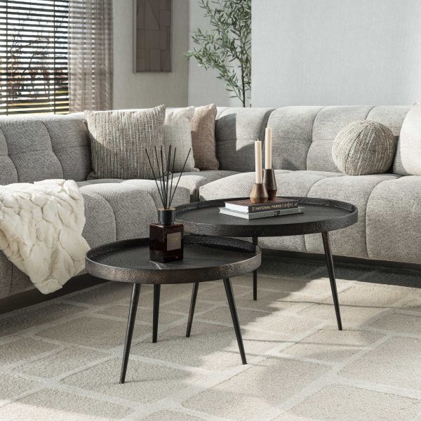 Zijlstra Salontafel Metallic rond set/2
