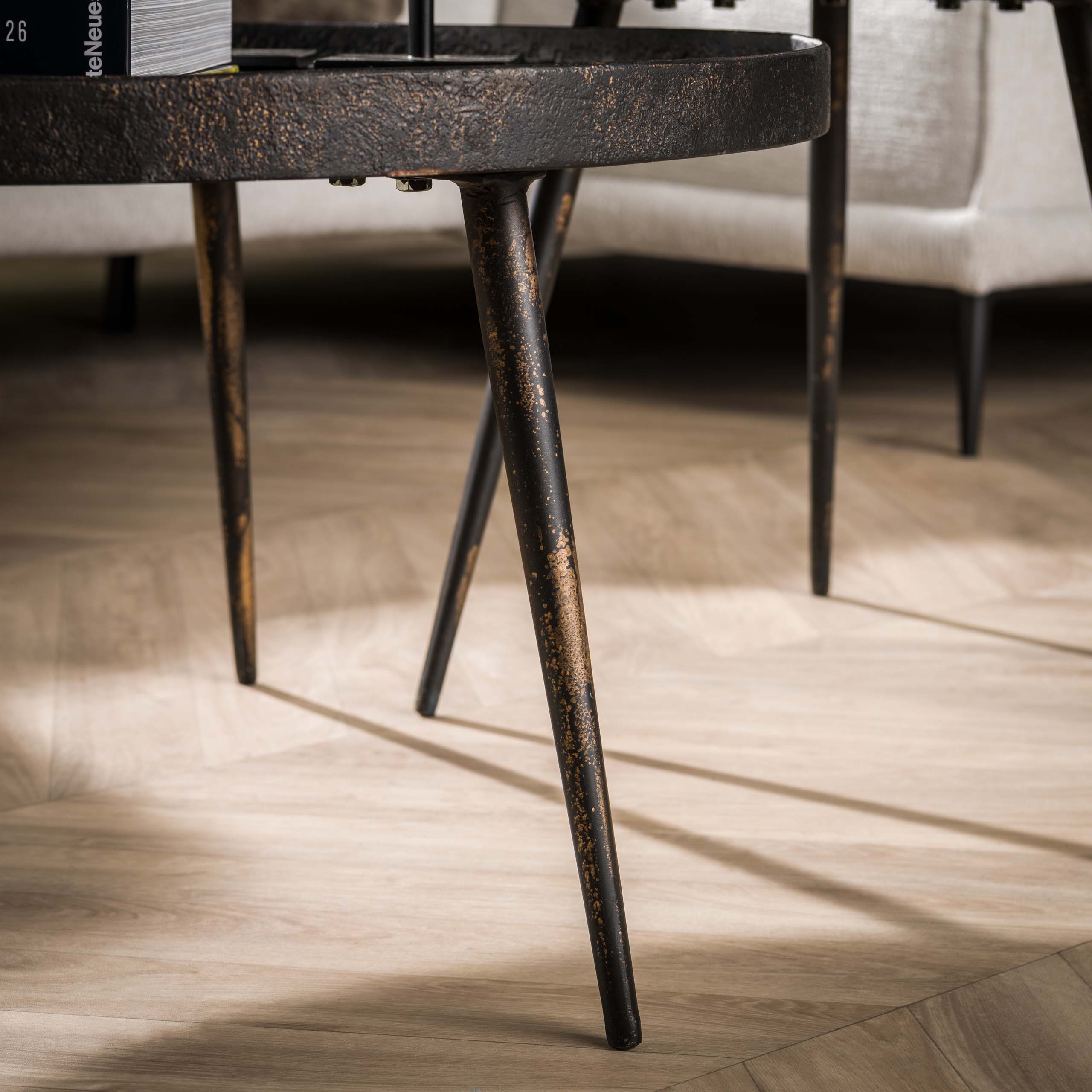 Zijlstra Salontafel Metallic rond set/2