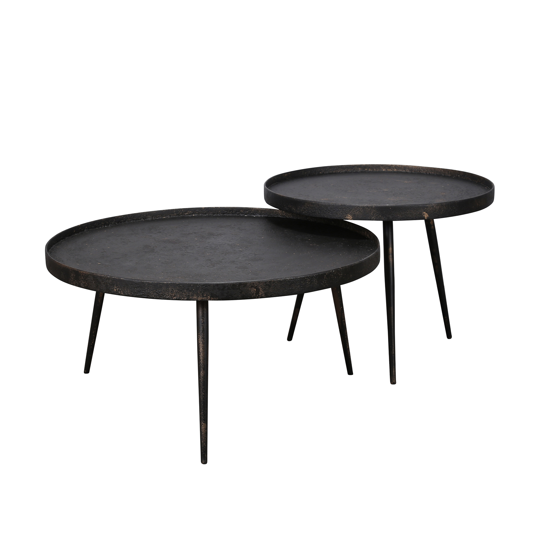 Zijlstra Salontafel Metallic rond set/2