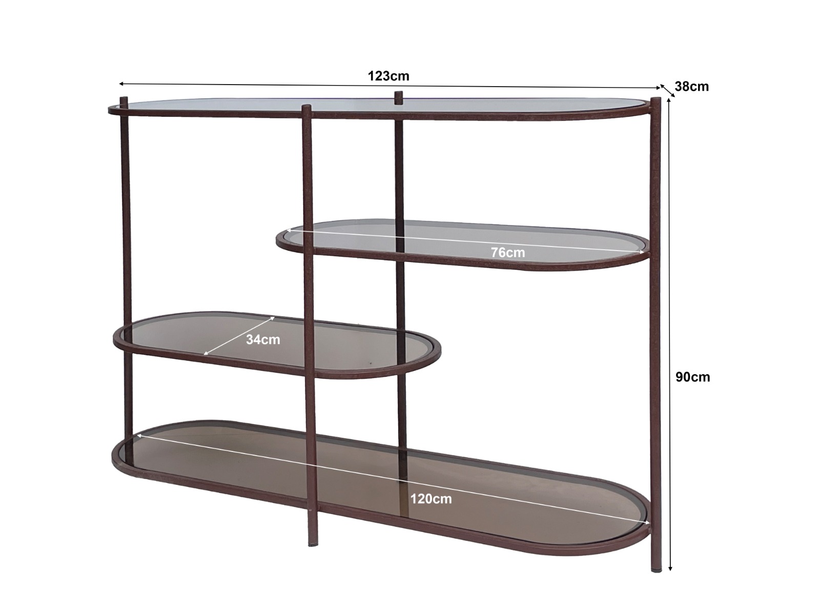 Livingfurn Brix Jill Burgundy 90cm