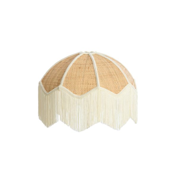 Light & Living Kap Ø45x35,5 cm MALACIA raffia naturel+crème