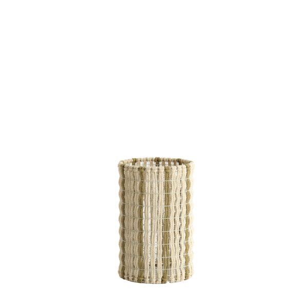Light & Living Kap cilinder 21-21-31,5 cm SIMBELIN crème+olijf groen
