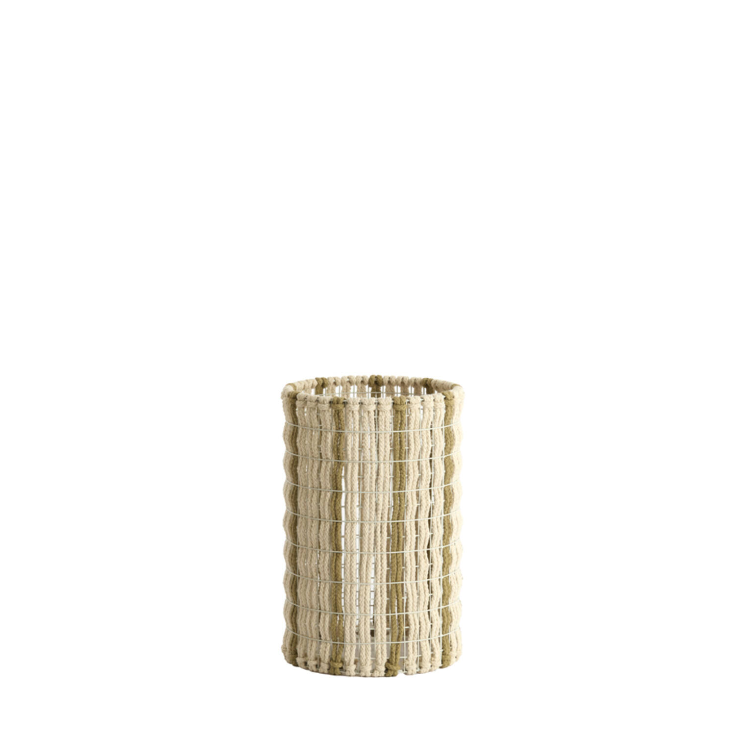 Light & Living Kap cilinder 21-21-31,5 cm SIMBELIN crème+olijf groen