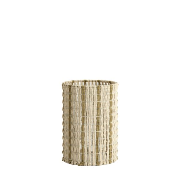 Light & Living Kap cilinder 26-26-36,5 cm SIMBELIN crème+olijf groen
