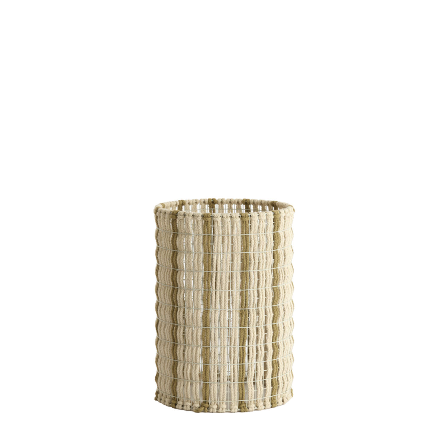 Light & Living Kap cilinder 26-26-36,5 cm SIMBELIN crème+olijf groen