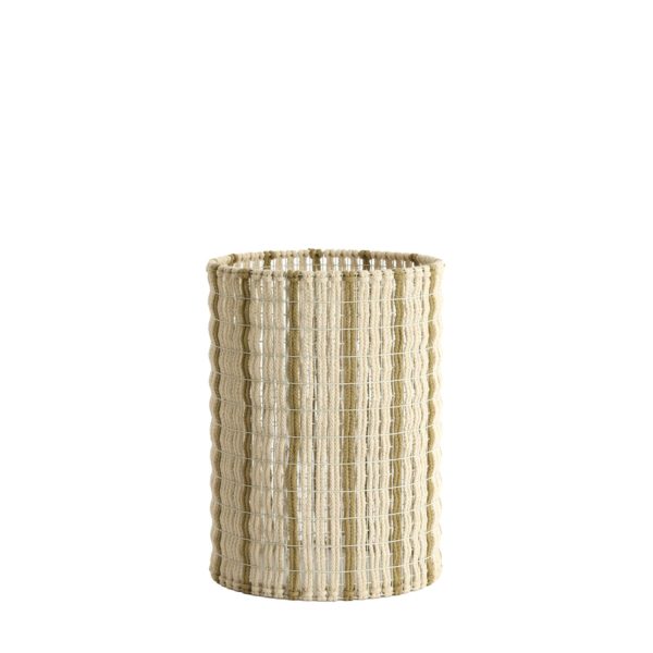 Light & Living Kap cilinder 31-31-41,5 cm SIMBELIN crème+olijf groen