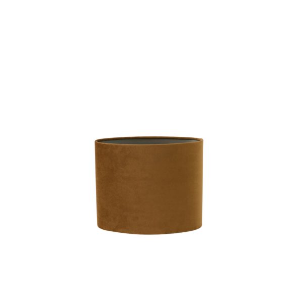 Light & Living Kap ovaal recht smal 30-15-25 cm VELOURS cognac