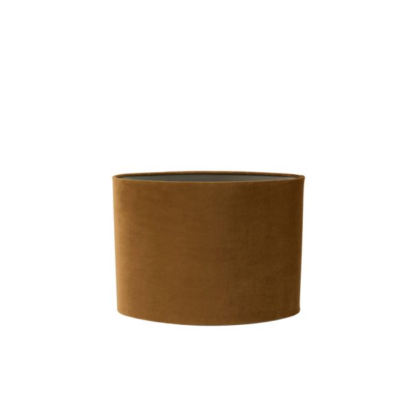 Light & Living Kap ovaal recht smal 38-17,5-28 cm VELOURS cognac
