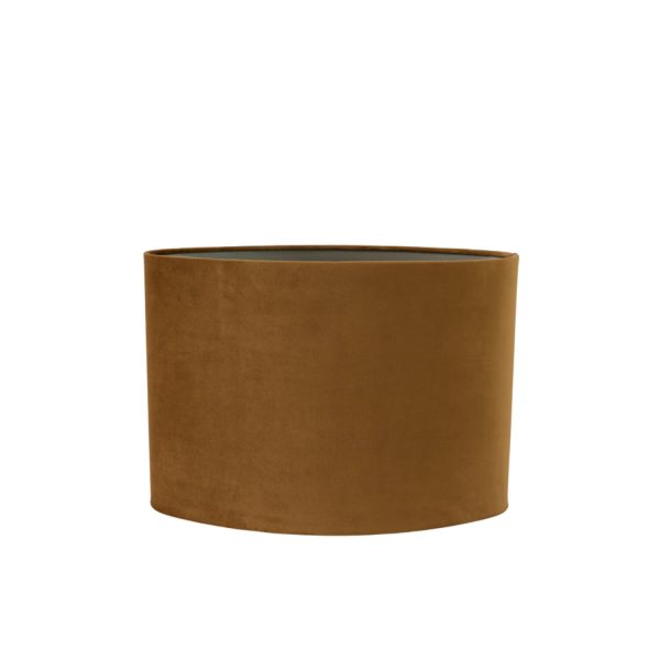 Light & Living Kap ovaal recht smal 45-21-32 cm VELOURS cognac