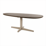Nijwie MySons Eetkamertafel 220, organisch, poot Beige, Mango Brown Walnut - Taurus Table Collection