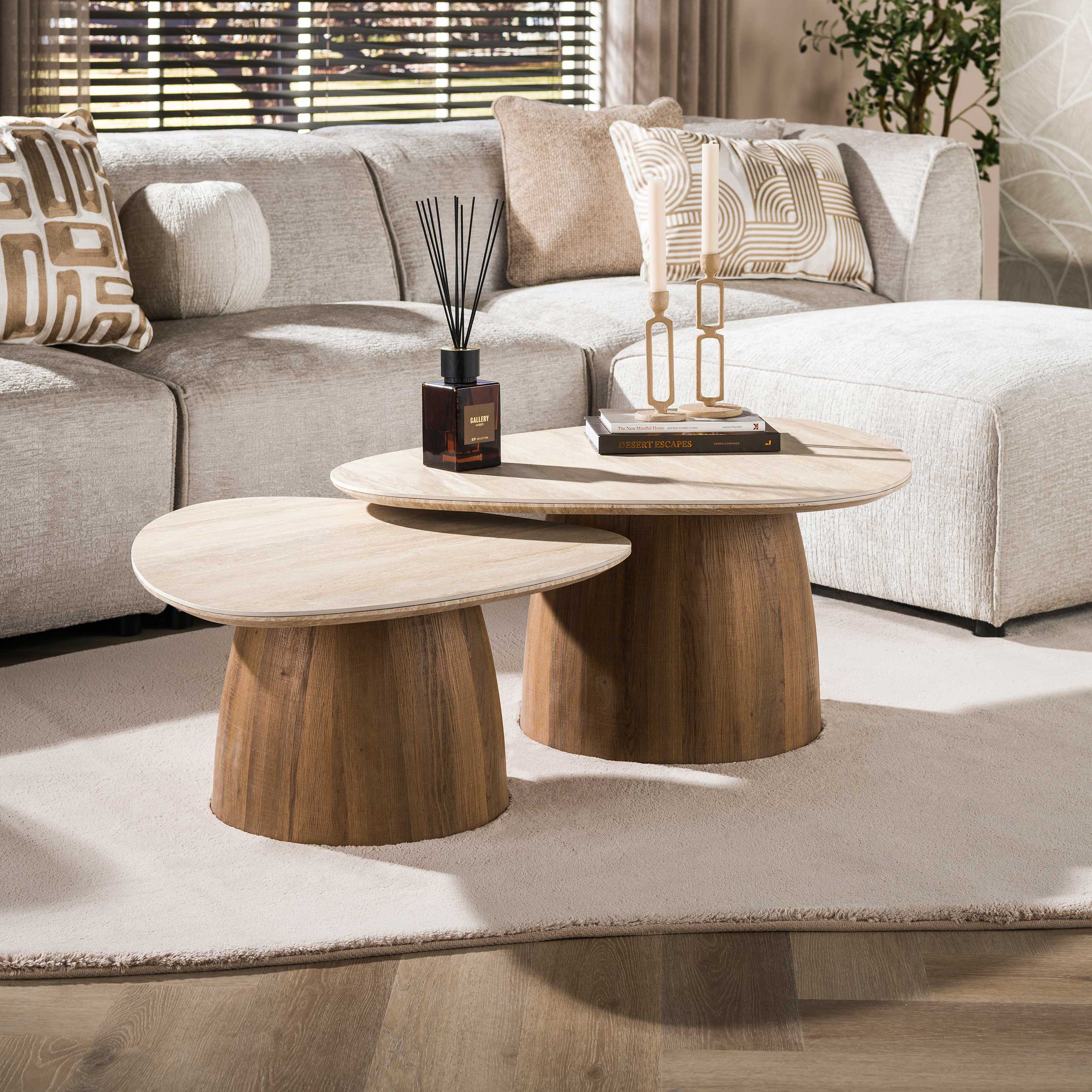 Zijlstra Salontafel Romano driehoekig set/2