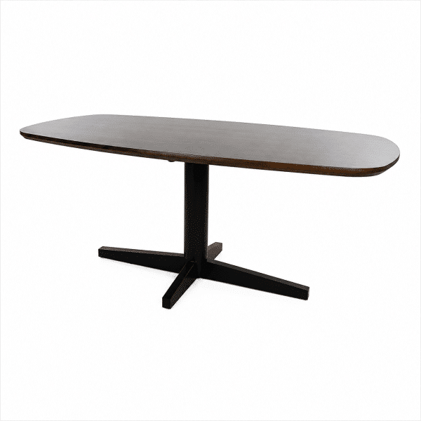 Nijwie MySons Eetkamertafel 240, deens ovaal, poot Black, Mango Brown Walnut - Libra Table Collection