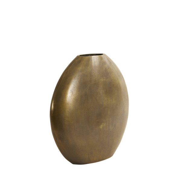 Light & Living Vaas deco 42x7x42 cm POSITANO ovaal plat antiek brons