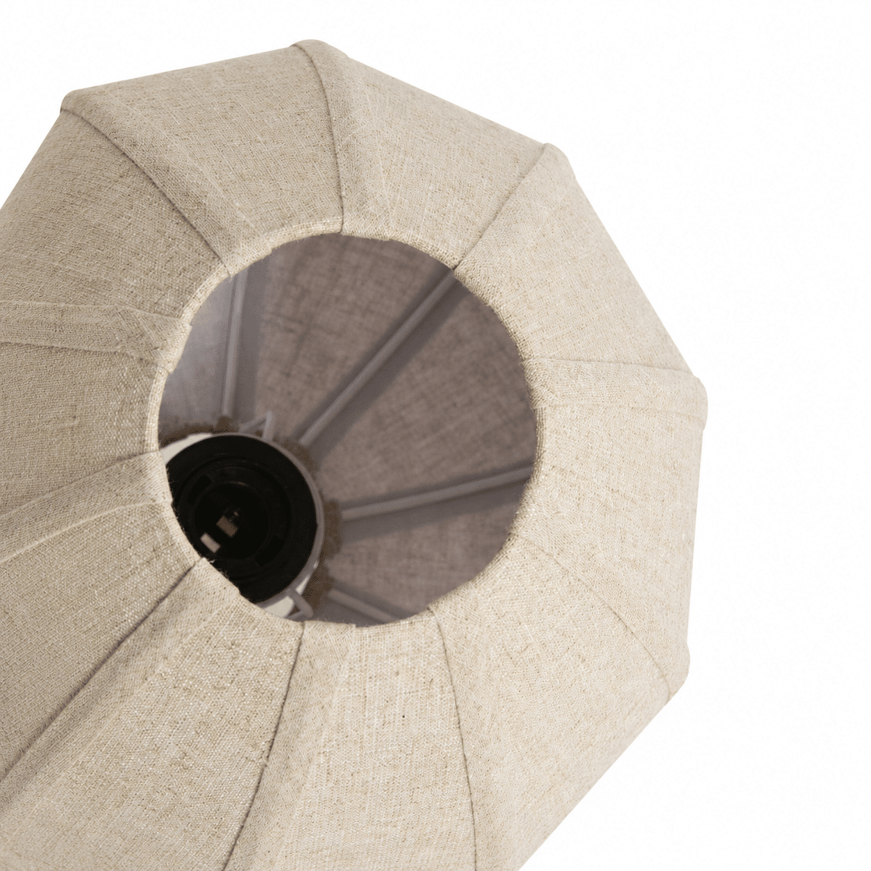 Light & Living Hanglamp 5L Ø76x80 cm HUXI hout prnt d bruin+linnen nat.