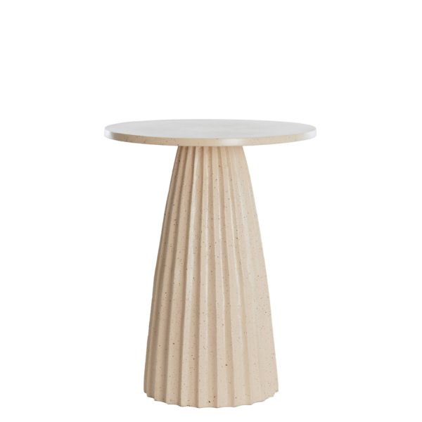 Light & Living Bijzettafel Ø40x51 cm VEGLIA mat zand+licht bruin gespikkeld
