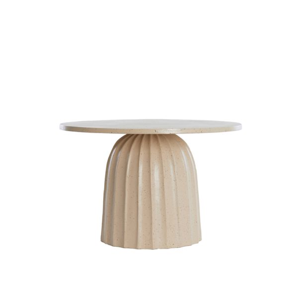 Light & Living Bijzettafel Ø60x38 cm VEGLIA mat zand+licht bruin gespikkeld