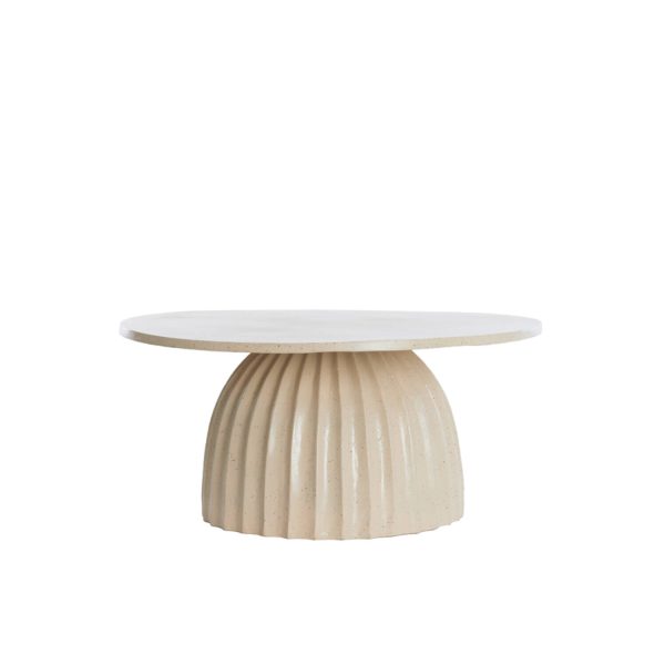 Light & Living Salontafel Ø70x33,5 cm VEGLIA mat zand+licht brn gespikkeld