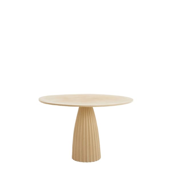Light & Living Eettafel Ø120x78 cm VEGLIA mat zand+licht bruin gespikkeld