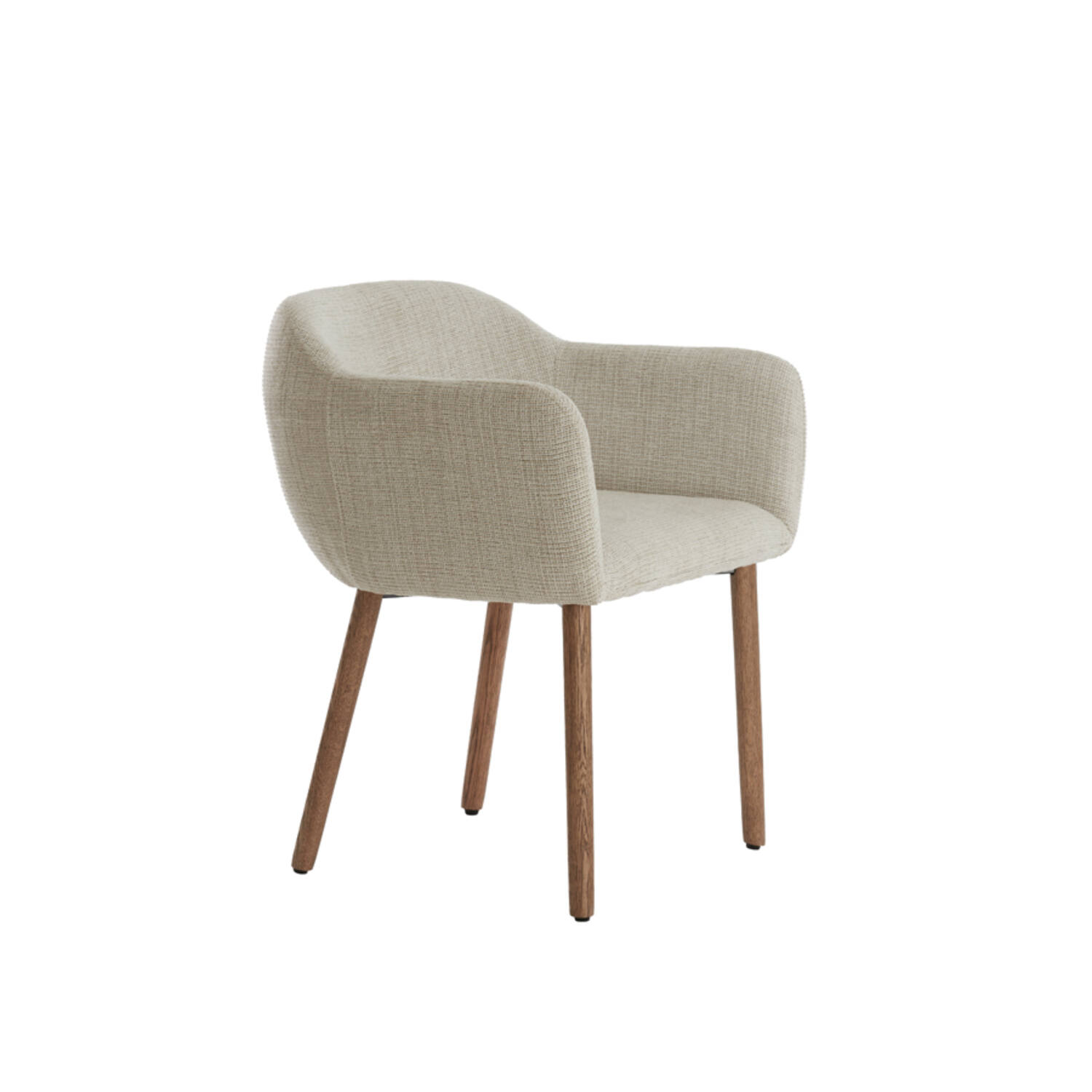 Light & Living Eetkamerstoel 59,5x59x76 cm BLAINE beige+hout donker bruin