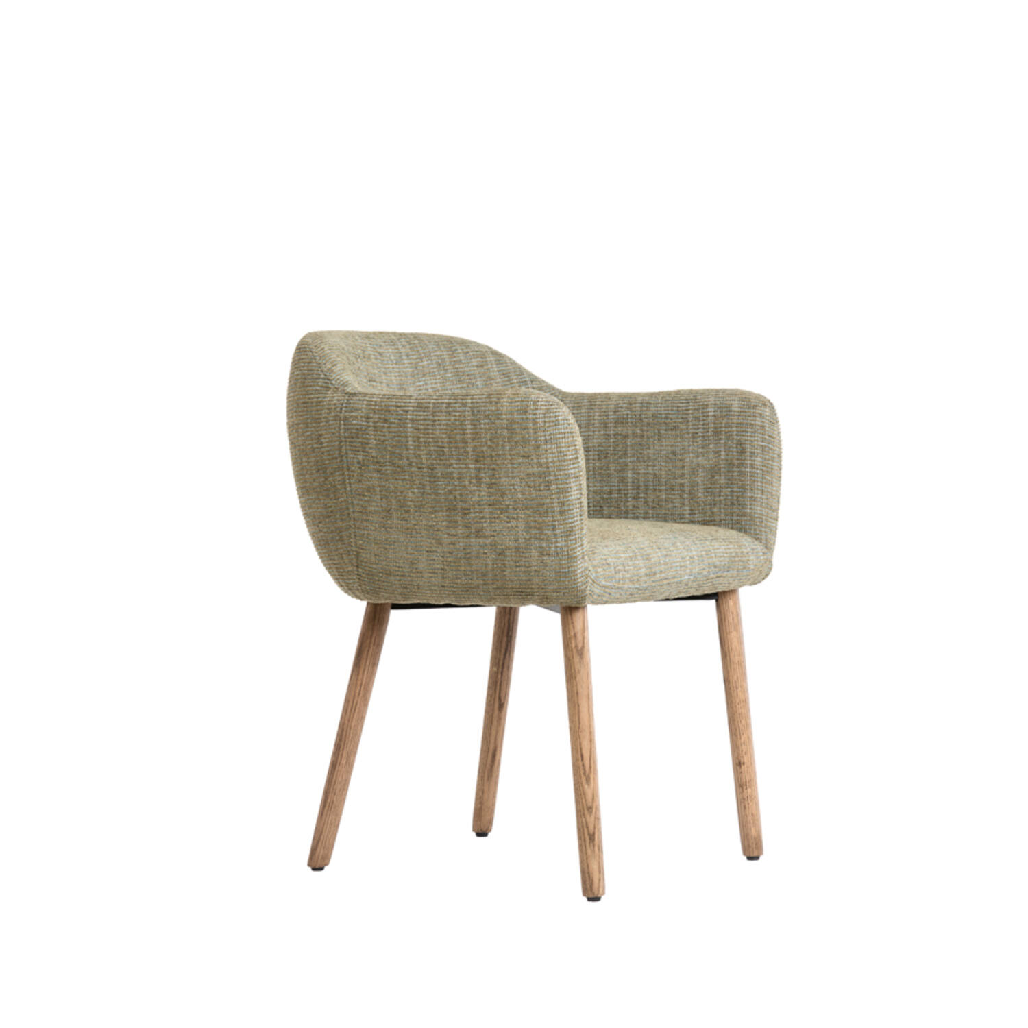 Light & Living Eetkamerstoel 59,5x59x76 cm BLAINE groen+hout donker bruin